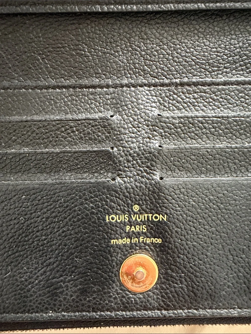 Louis Vuitton Black Monogram Embossed wallet